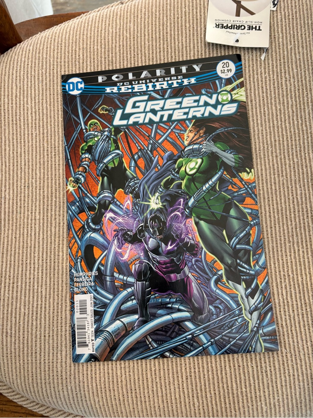 DC Green Lanterns Comic Cover - Green, Black & Purple Artwork